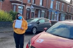 Well done to Awaz Adnan for passing her test today at crewe