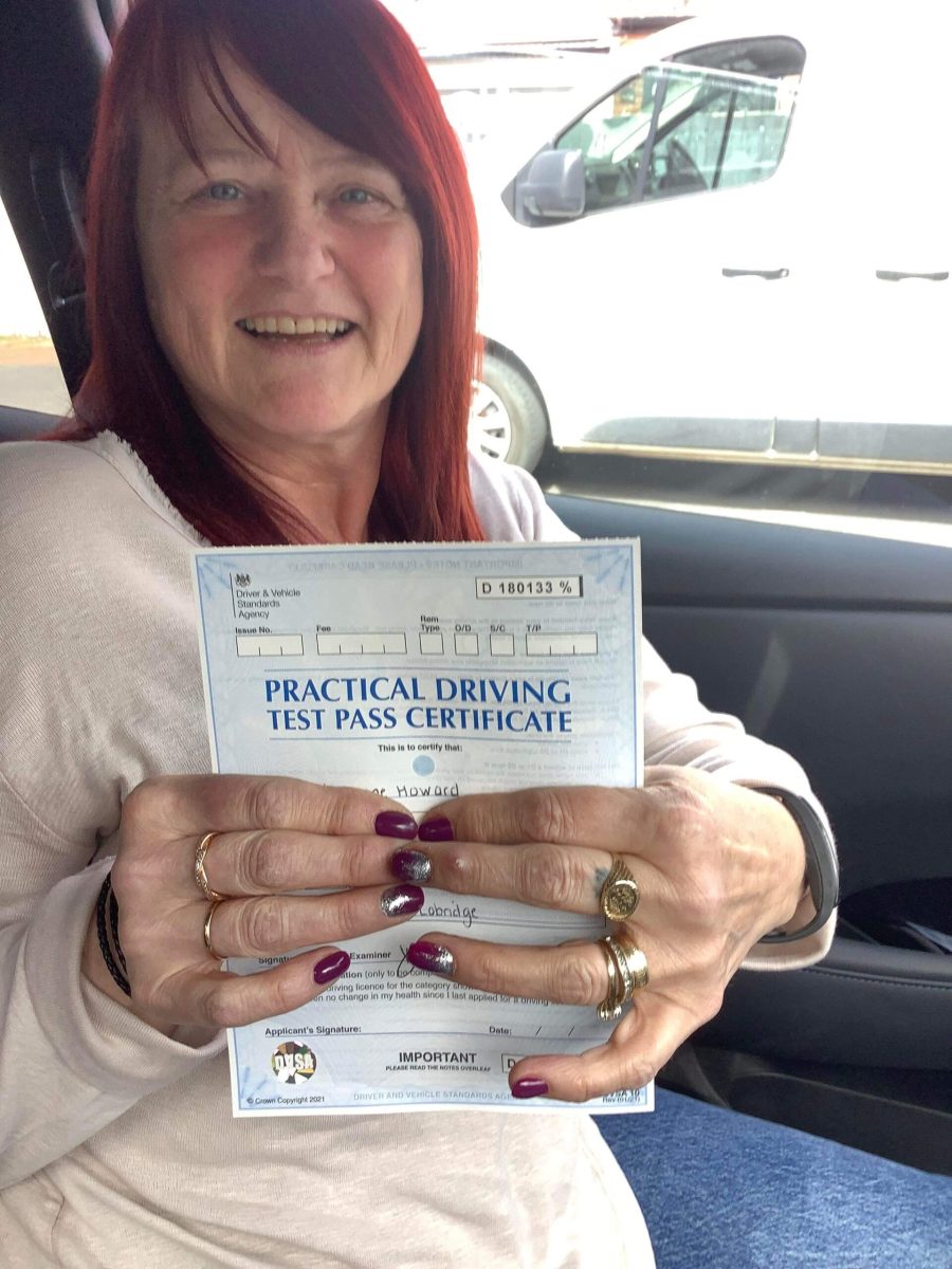 Well done Lorraine for passing your automatic driving test