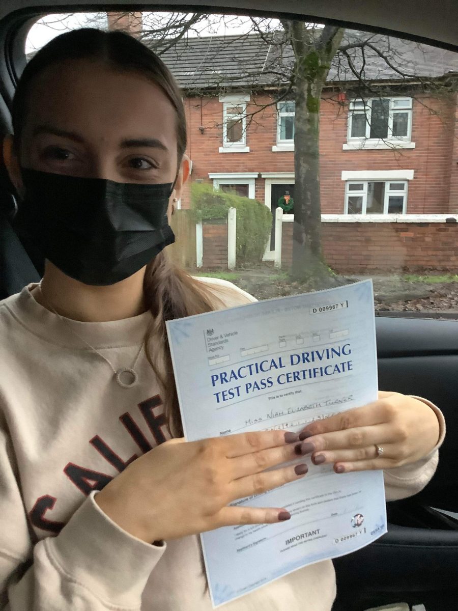 Well done to Niah who passed her driving test today at Newcastle under Lyme Dtc