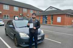 Another pass for Inbraheem this time at Newcastle Driving Test Centre