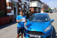 Sam passed his driving Test at cobridge only 4 driving faults