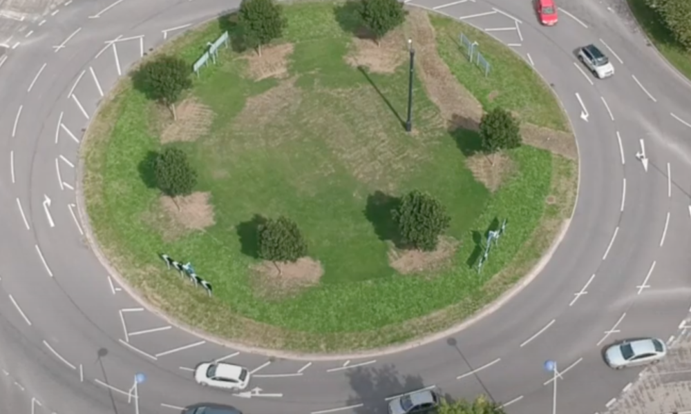 Keele roundabout Newcastle driving test route