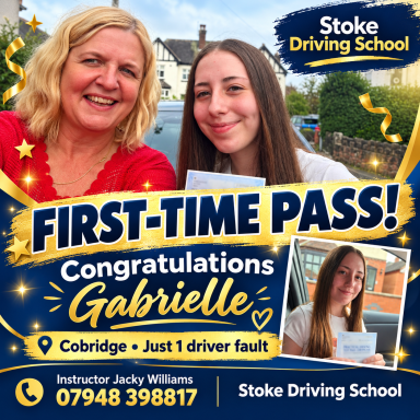 Well done Gabrielle First Time Pass two woman standing